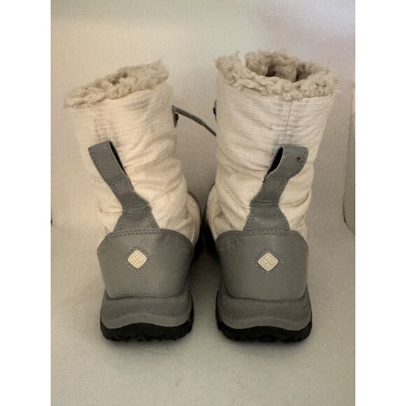 Columbia Womens Size 8 Omni-Tech Heat Insulated Winter Boots  White Gray Waterpr - Picture 8 of 10